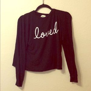 A black long sleeved t-shirt